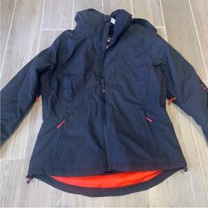 Wildhorn Black Hooded Full Zip Coat/Jacket with Red Accents